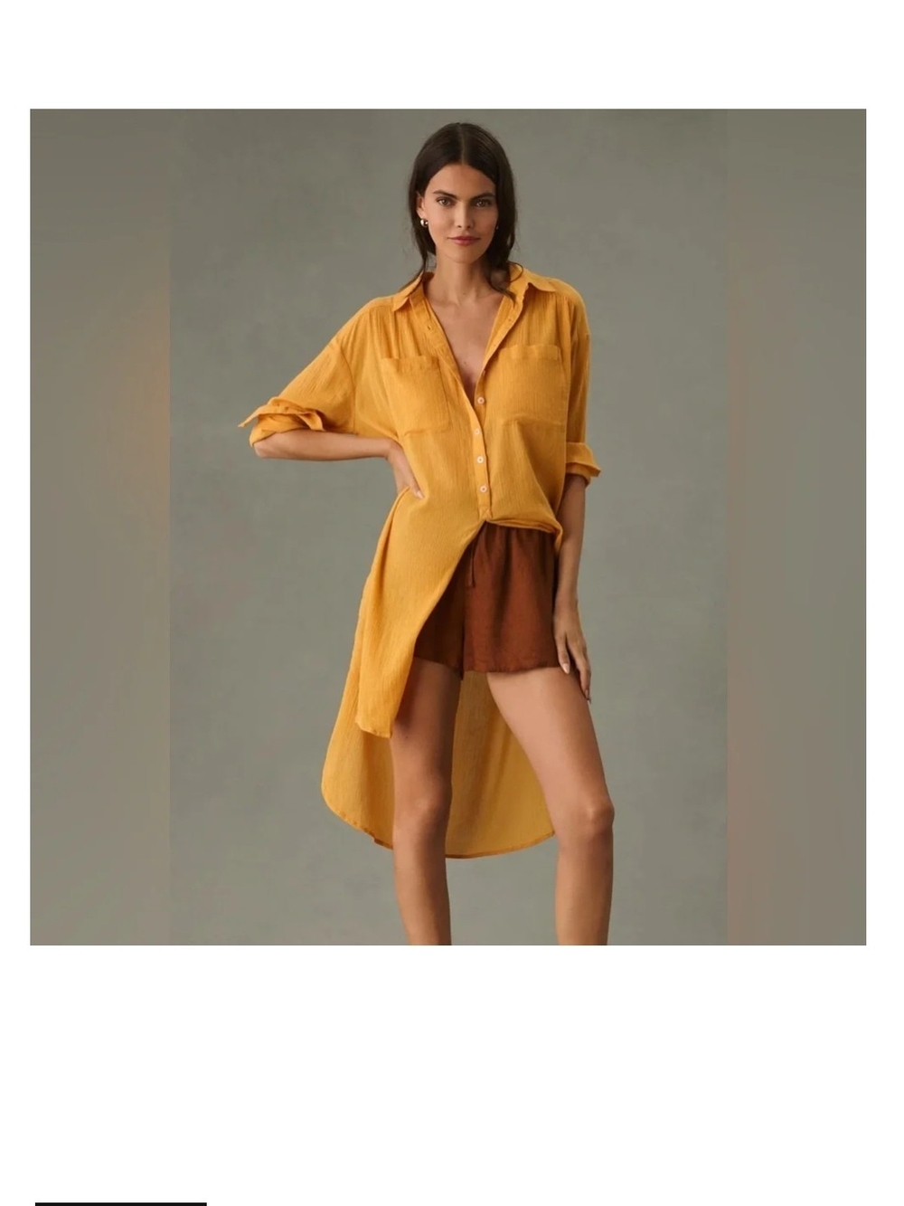 Anthropologie High Low Cotton Tunic